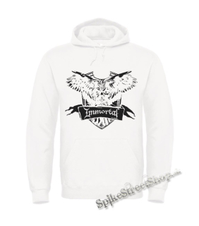 IMMORTAL - Crest - biela pánska mikina