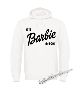 IT'S BARBIE BITCH - Logo - biela pánska mikina