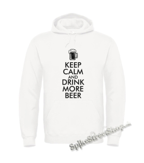 KEEP CALM AND DRINK - biela pánska mikina