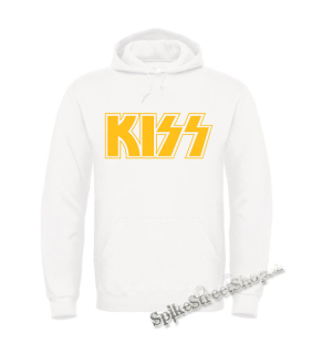 KISS - Yellow Logo - biela pánska mikina
