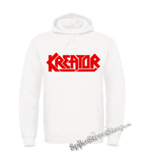 KREATOR - Logo Red - biela pánska mikina