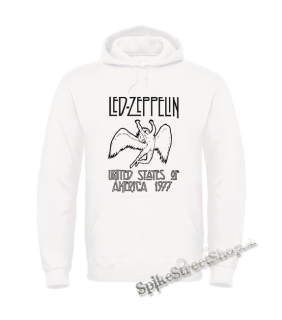 LED ZEPPELIN - United States Of America 1977 - biela pánska mikina