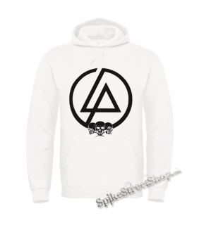 LINKIN PARK - Logo & Skulls - biela pánska mikina