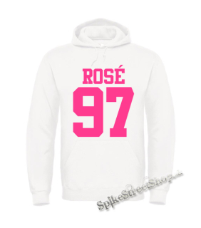 BLACKPINK - ROSÉ 97 - Pink Logo - biela pánska mikina