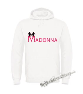 MADONNA - Logo Pink - biela pánska mikina