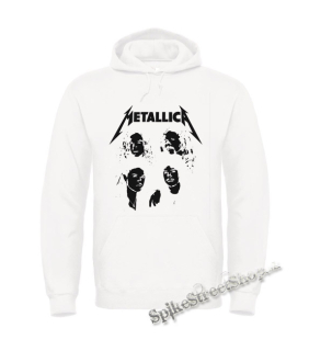 METALLICA - Band Justice Time - biela pánska mikina
