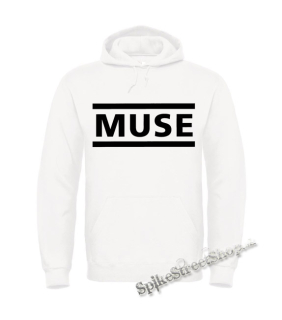 MUSE - Logo - biela pánska mikina