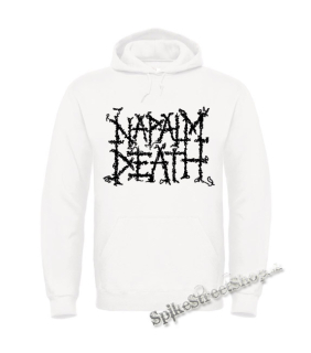 NAPALM DEATH - Logo - biela pánska mikina