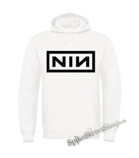 NINE INCH NAILS - Logo Crest - biela pánska mikina