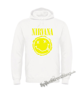 NIRVANA - Grunge Smile - biela pánska mikina
