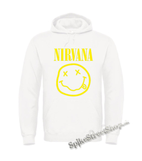 NIRVANA - Yellow Smile - biela pánska mikina