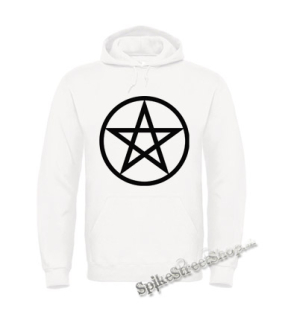 PENTAGRAM - Kladný - biela pánska mikina
