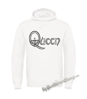 QUEEN - Logo Simple - biela pánska mikina