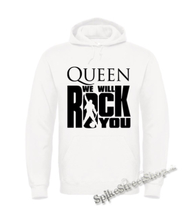 QUEEN - We Will Rock You - biela pánska mikina