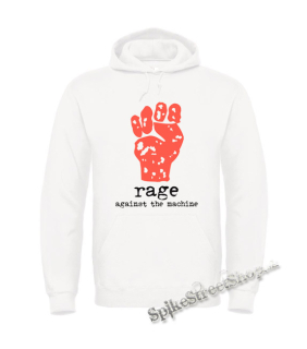 RAGE AGAINST THE MACHINE - Logo Paw - biela pánska mikina