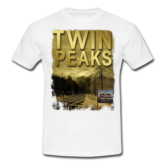 Mestečko TWIN PEAKS - biele pánske tričko