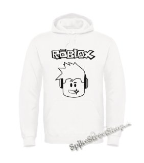 ROBLOX - Logo & Skin Face - biela pánska mikina