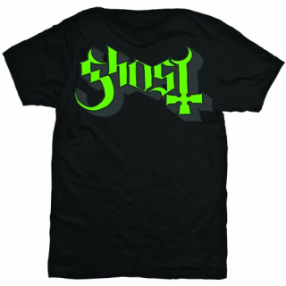 GHOST - Green/Grey Keyline Logo - čierne pánske tričko