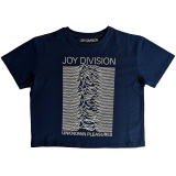 JOY DIVISION - Unknown Pleasures - modré dámske tričko crop top KR
