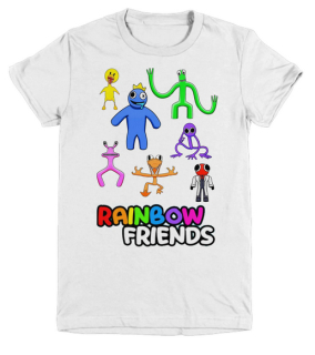 RAINBOW FRIENDS - Motive 4 - biele detské tričko