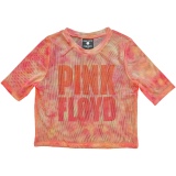 PINK FLOYD - Stacked Logo - ružové dámske tričko crop top KR