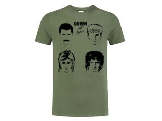 QUEEN - Hot Space - olivové pánske tričko