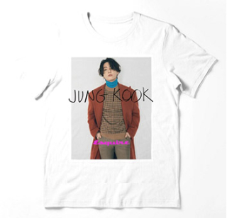 JUNGKOOK - BTS Esquire Poster - biele detské tričko