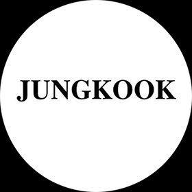 JUNGKOOK - Logo On White Background - okrúhla podložka pod pohár