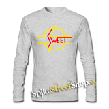 SWEET - Logo Hardrock Legend - šedé pánske tričko s dlhými rukávmi