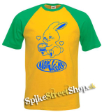 NEWJEANS - Logo & Bunny - žltozelené pánske tričko