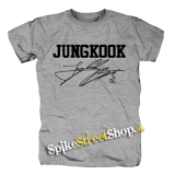 JUNGKOOK - Logo & Signature - sivé detské tričko