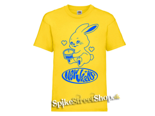 NEWJEANS - Logo & Bunny - žlté detské tričko