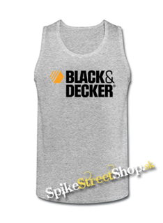 BLACK & DECKER - Logo - Mens Vest Tank Top - šedé