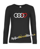 AUDI - Love - čierne dámske tričko s dlhými rukávmi