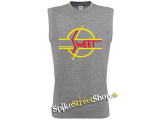SWEET - Logo Hardrock Legend - Šedé pánske tričko bez rukávov