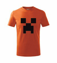 MINECRAFT - Creeper - oranžové chlapčenské tričko