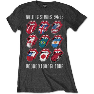 ROLLING STONES - Voodoo Lounge Tongues - sivé dámske tričko