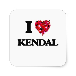 I LOVE KENDAL - Motive 2 - štvorcová podložka pod pohár