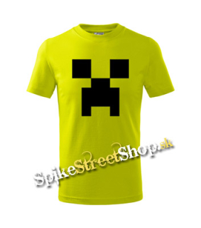 MINECRAFT - Creeper - Limetkové chlapčenské tričko