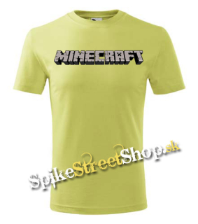 MINECRAFT - Logo - jemnezelené pánske tričko