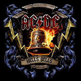AC/DC - Hells Bells Fire - štvorcová podložka pod pohár