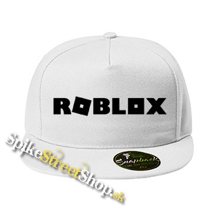 ROBLOX - Logo Symbol Black - biela šiltovka model "Snapback"