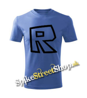 ROBLOX - Čierny Znak - azurovomodré detské tričko