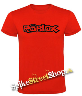 ROBLOX - Logo Black - červené detské tričko