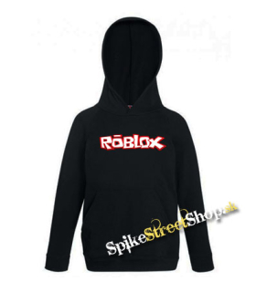 ROBLOX - Logo Red White - čierna detská mikina