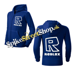 ROBLOX - Symbol & Znak - modrá detská mikina na zips