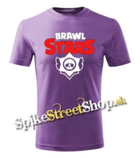 BRAWL STARS - Logo - fialové detské tričko