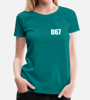 SQUID GAME - 067 - dámske tričko vo farbe tmavý tyrkys