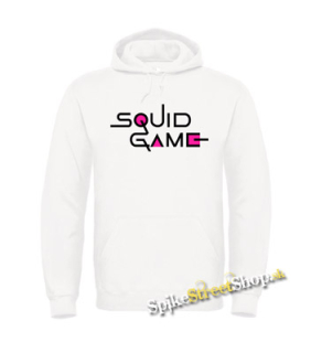 SQUID GAME - Logo Colour Pink - biela pánska mikina
