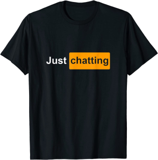 JUST CHATTING - Logo - čierne detské tričko
